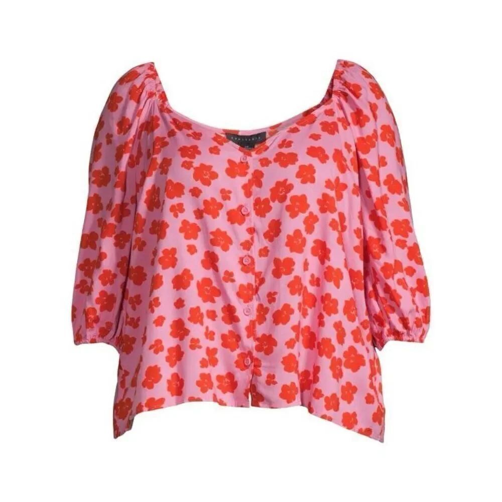 SANCTUARY Plus Daily Floral-Print Top